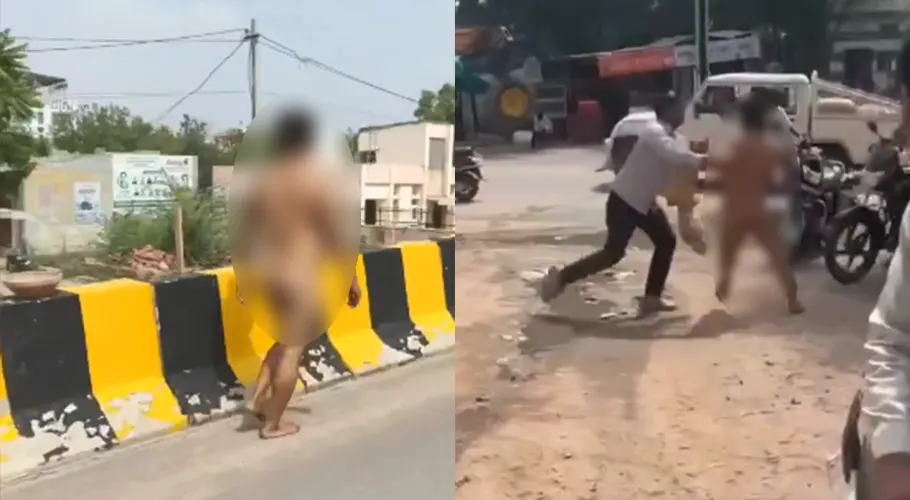 Viral Video Shows Naked Man Fleeing During Rajasthan Police Raid Viral Video Shows Naked Man Fleeing During Rajasthan Police Raid