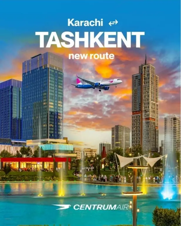 Pakistan-Uzbekistan Air Link Expands as Centrum Air Announces Karachi-Tashkent Flights
