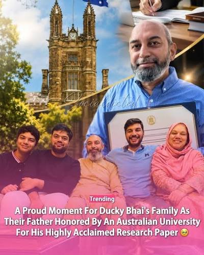 Ducky Bhai’s Father Honored by Australian University for Research Work