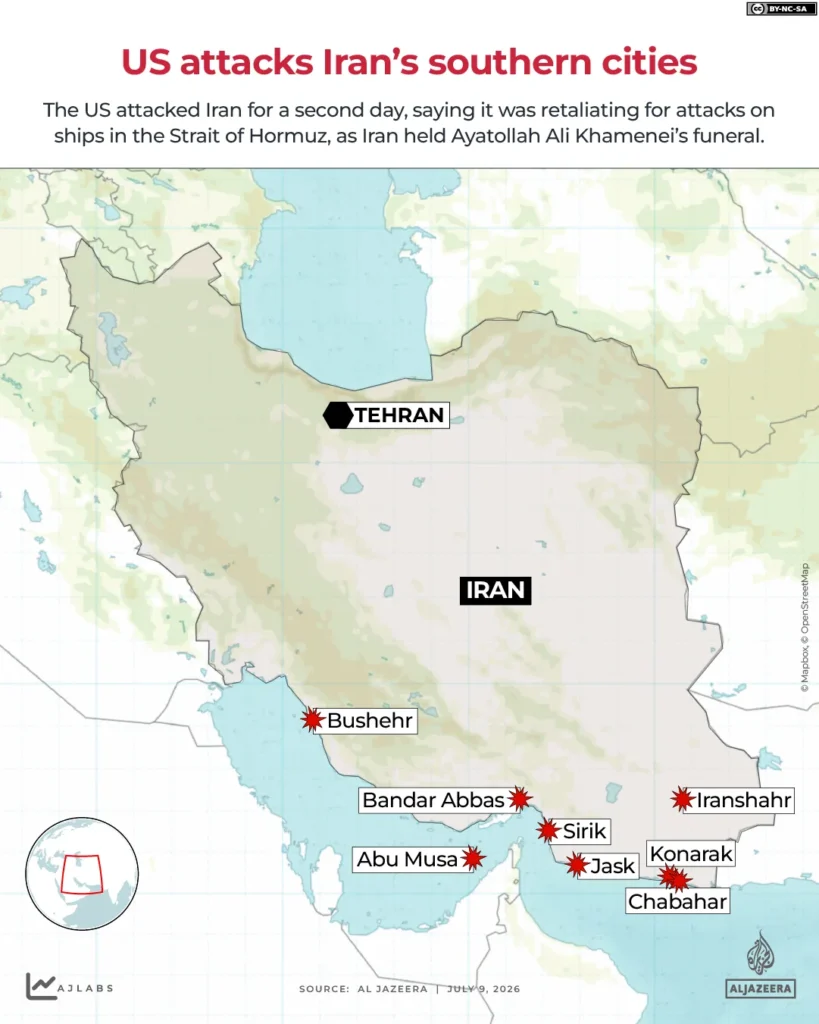 US-Iran tensions escalate as fresh strikes threaten fragile peace process