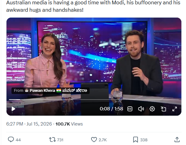 Australian media mocks Modi’s gestures during Australia visit: Watch video Australian media makes fun of Indian Prime Minister Modi during his visit