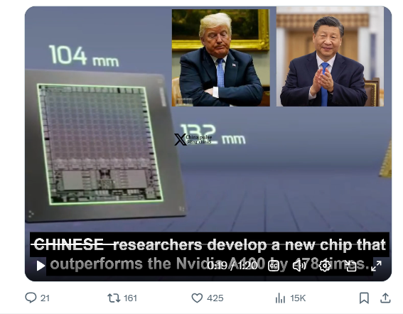 Chinese AI Chip Surpasses Nvidia A100 in Specialized Research Task: Watch this video Chinese AI Chip Surpasses Nvidia A100 in Specialized Research Task