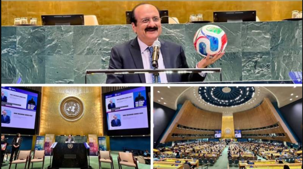 How a Pakistan-Made FIFA World Cup Ball Took Center Stage at a Prestigious UN and FIFA Event FIFA World Cup
