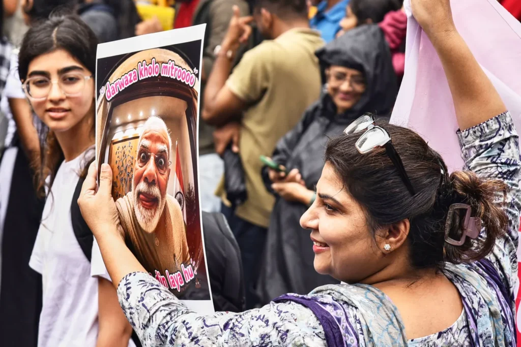 Student-led protests intensify political pressure on Modi government, report says