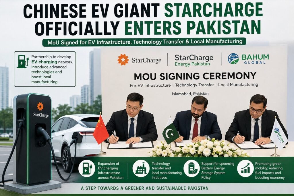 Chinese EV Charging Leader StarCharge Expands Into Pakistan Through New Partnership