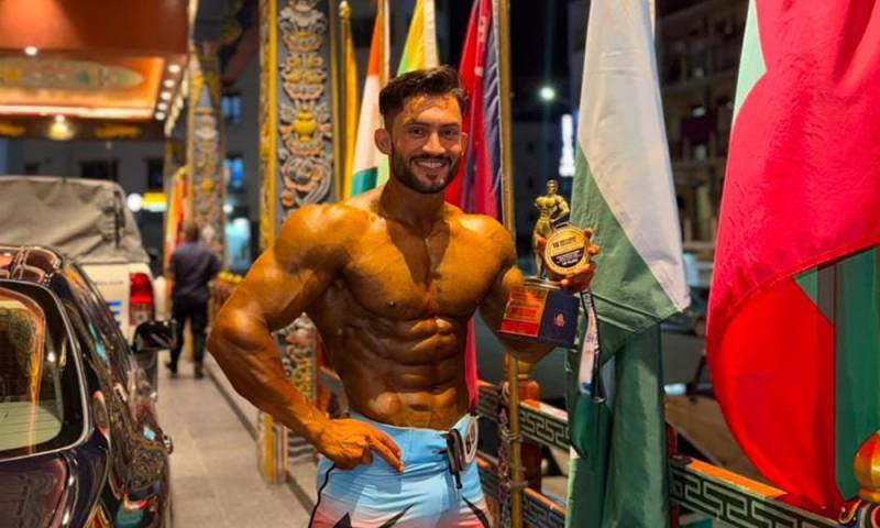 Syed Bilal Agha Wins Gold for Pakistan at South Asia Bodybuilding Championship