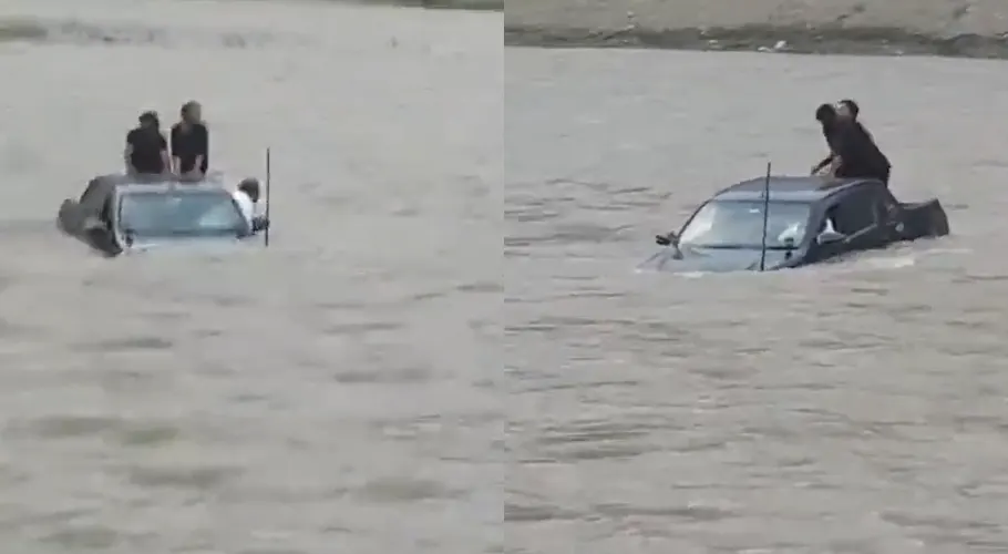 How TikTok attempt in the middle of River Kunhar ended in fiasco? Five tourists rescued How TikTok attempt in the middle of River Kunhar ended in fiasco? Five tourists rescued