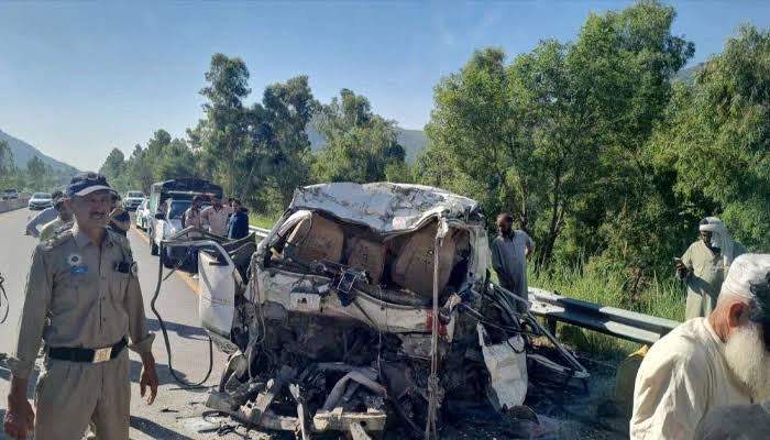 Four Killed in Swat Motorway Van Dumper Collision Four Killed in Swat Motorway Van Dumper Collision