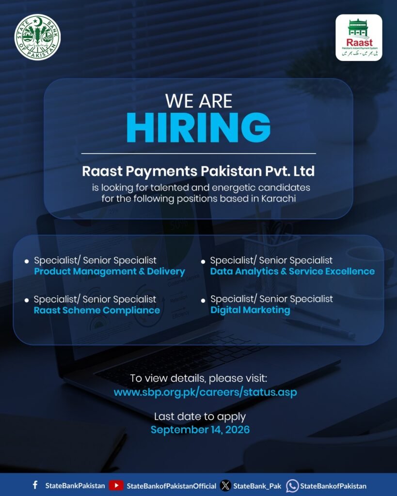 Raast Payments Jobs 2026: Which Vacancies Are Open and Where Does Hiring Stand? Raast payments Jobs