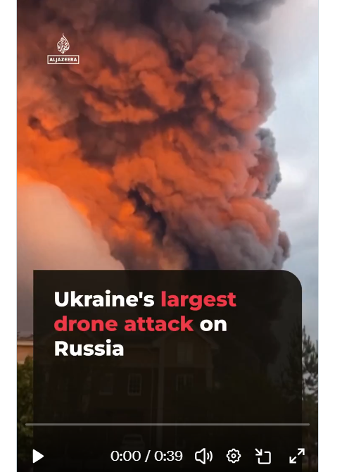 Watch: Drones Swarm the Russian Skies as Ukraine Launches a Massive Strike Ukrainian drone attack on Russia