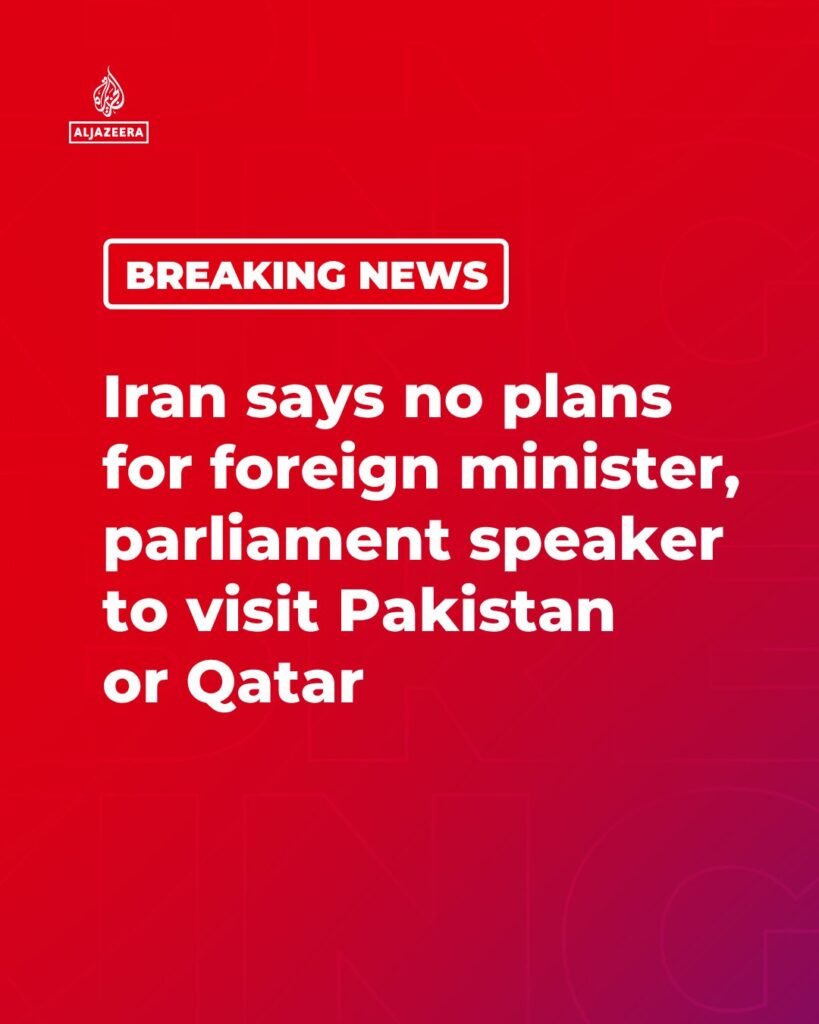 Iran Rules Out Immediate High-Level Visits to Pakistan, Qatar Amid Regional Consultations