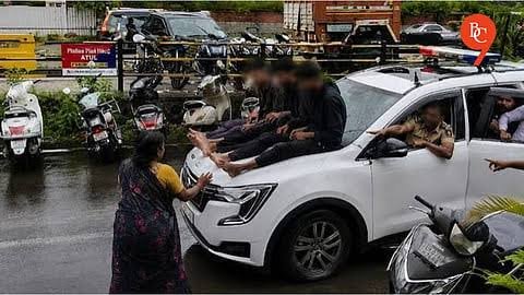 Pune Police Face Human Rights Probe After Juvenile Suspects Paraded on Vehicle Bonnet