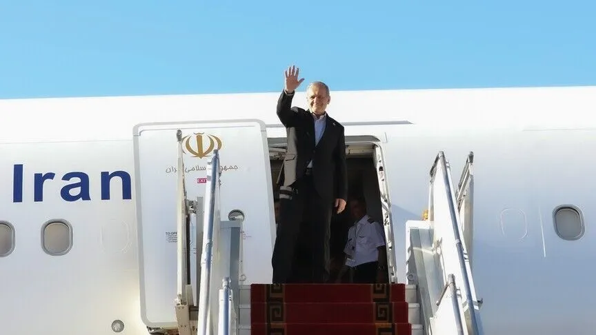 Pezeshkian Arrives In New York For UN General Assembly Iranian President Masoud Pezeshkian
