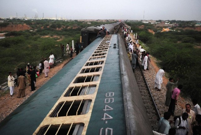 Freight Train Derails Near Kotri, Leaving One Dead Freight Train Derails