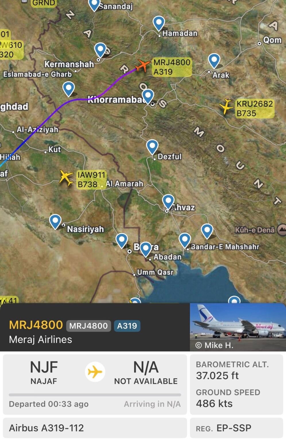 Iranian Meraj Airlines Flight Leaves Najaf Without Passengers After Authorities Prevent Boarding