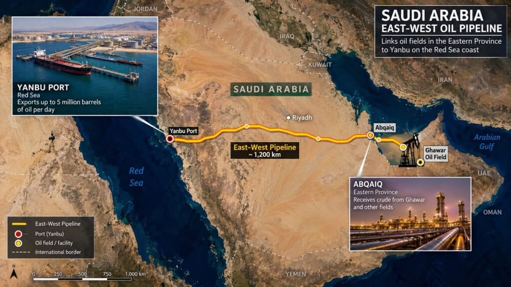 Saudi Arabia Restarts East-West Oil Pipeline, Prepares to Resume Crude Exports From Yanbu