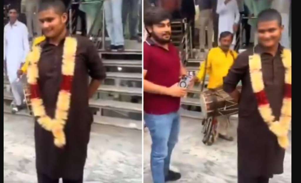 Sialkot Shopkeepers Welcome Mobile Phone Thief With Drums, Garlands and a Meal Sialkot mobile phone theft