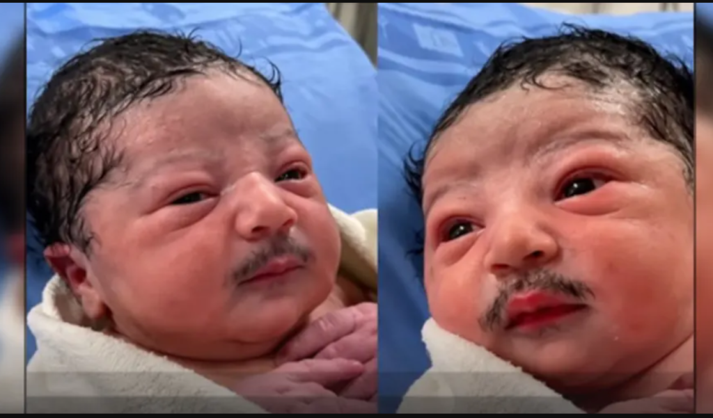 Newborn With a Thick Moustache Goes Viral: Is the Bizarre Video Real or AI-Generated? Viral newborn moustache video